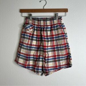 Vintage Catalina Plaid Swim Trunks Drawstring Lined Shorts Retro 60s Size 36